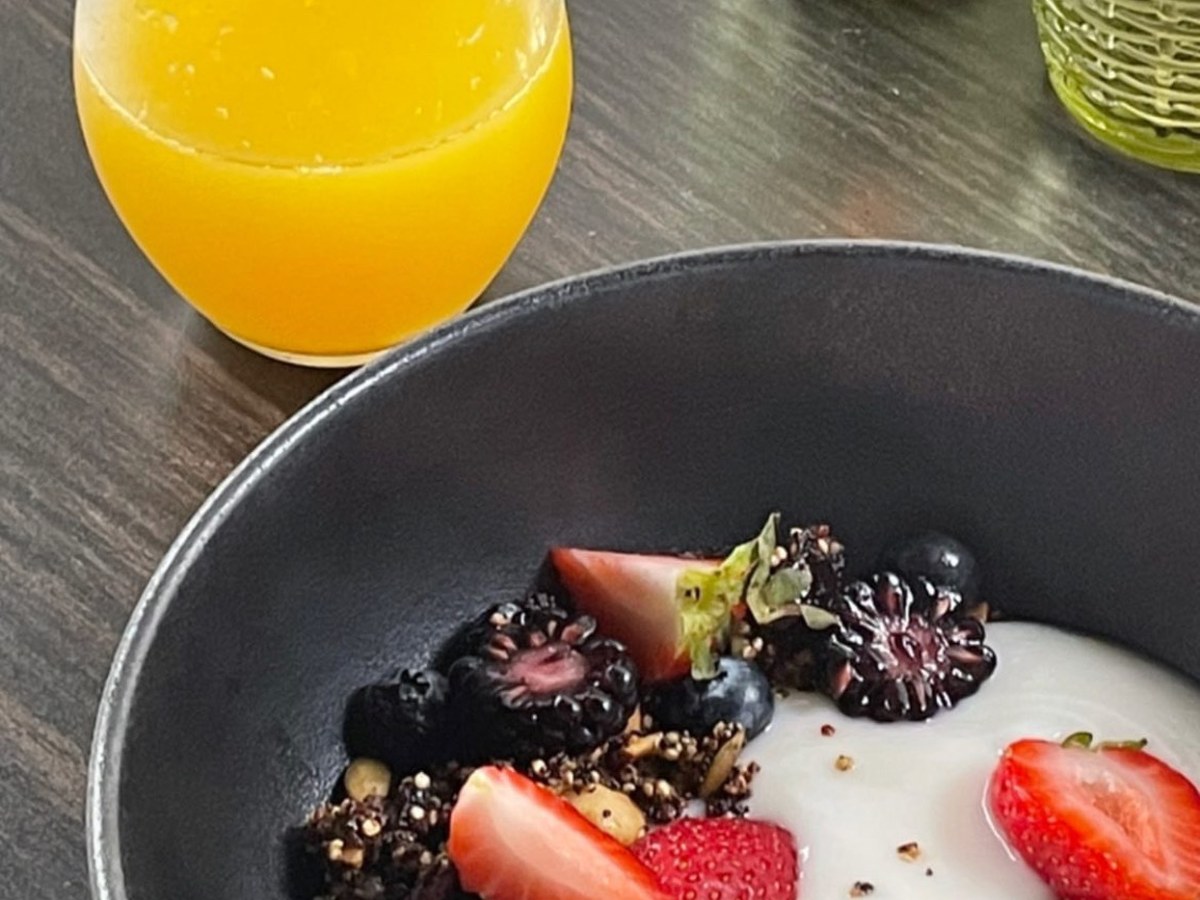 Fruit · granola · cultured cream